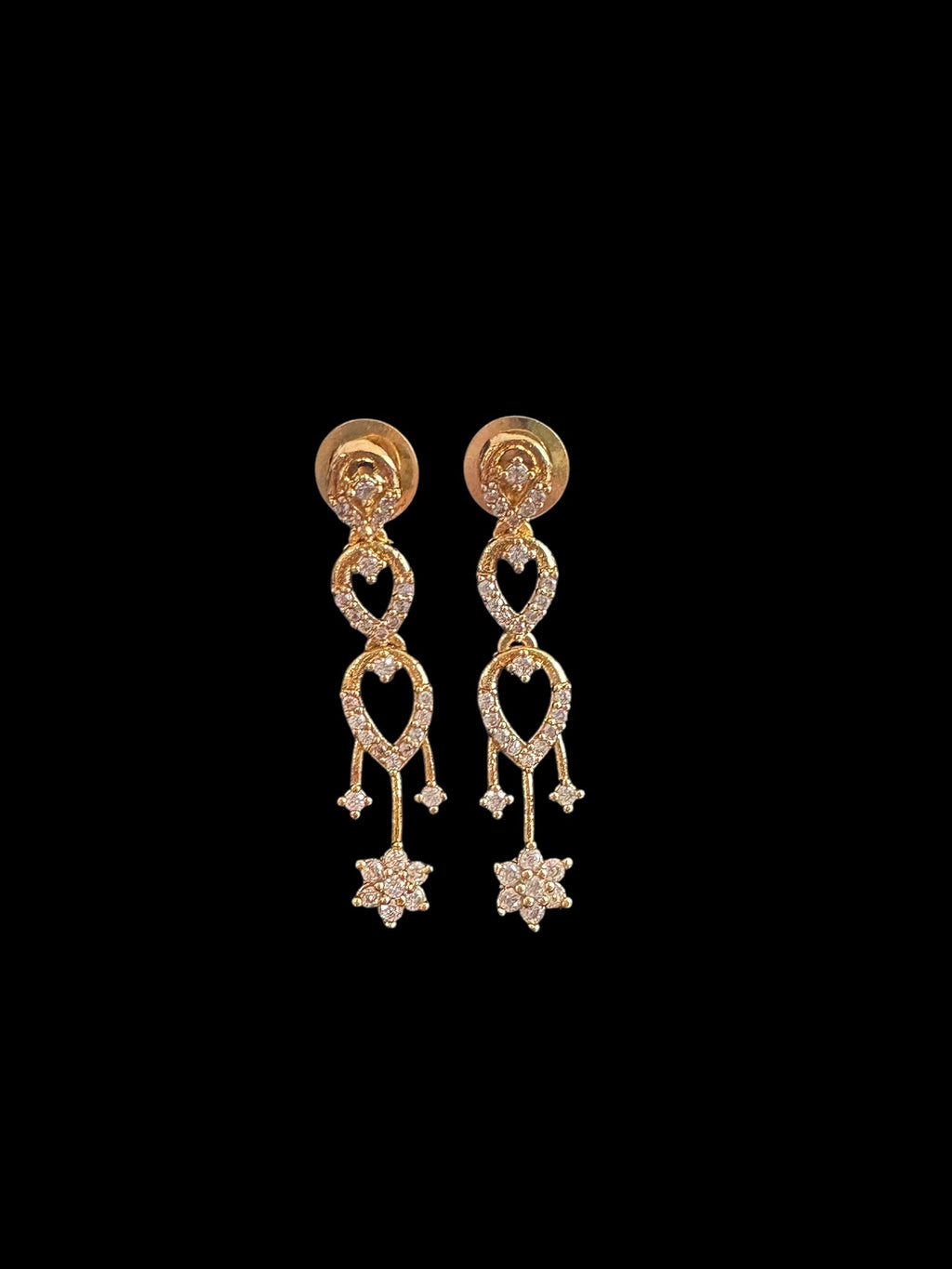 DNS153 Rima necklace earrings in cz  ( READY TO SHIP )