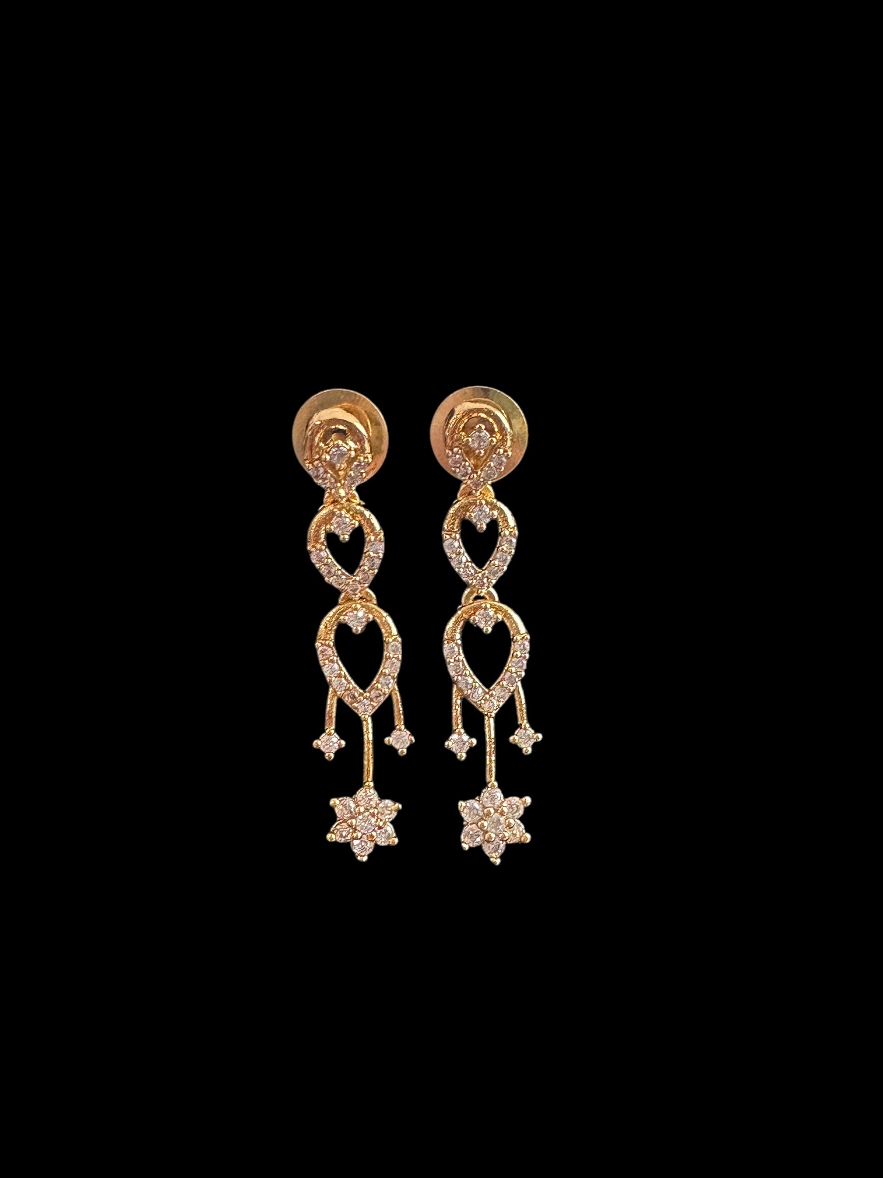 DNS153 Rima necklace earrings in cz  ( READY TO SHIP )