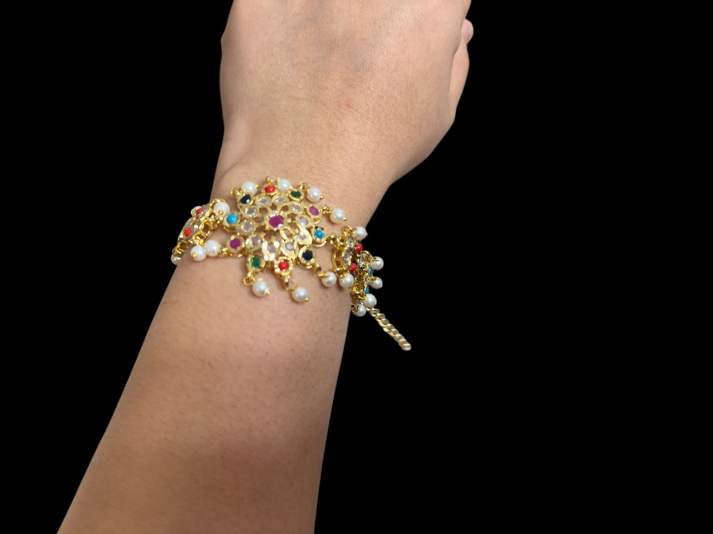 Amal hyderabadi bracelet in navratan   ( SHIPS IN 3 WEEKS )