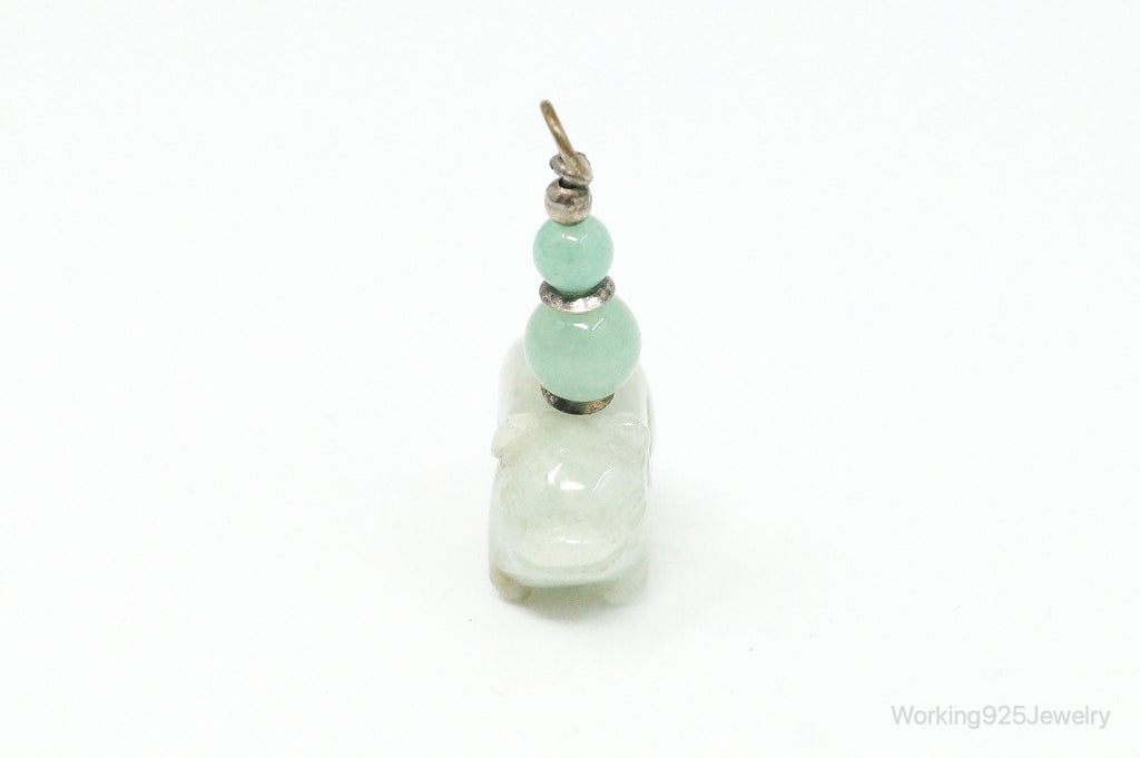 Vintage Carved Pig Jade Pendant