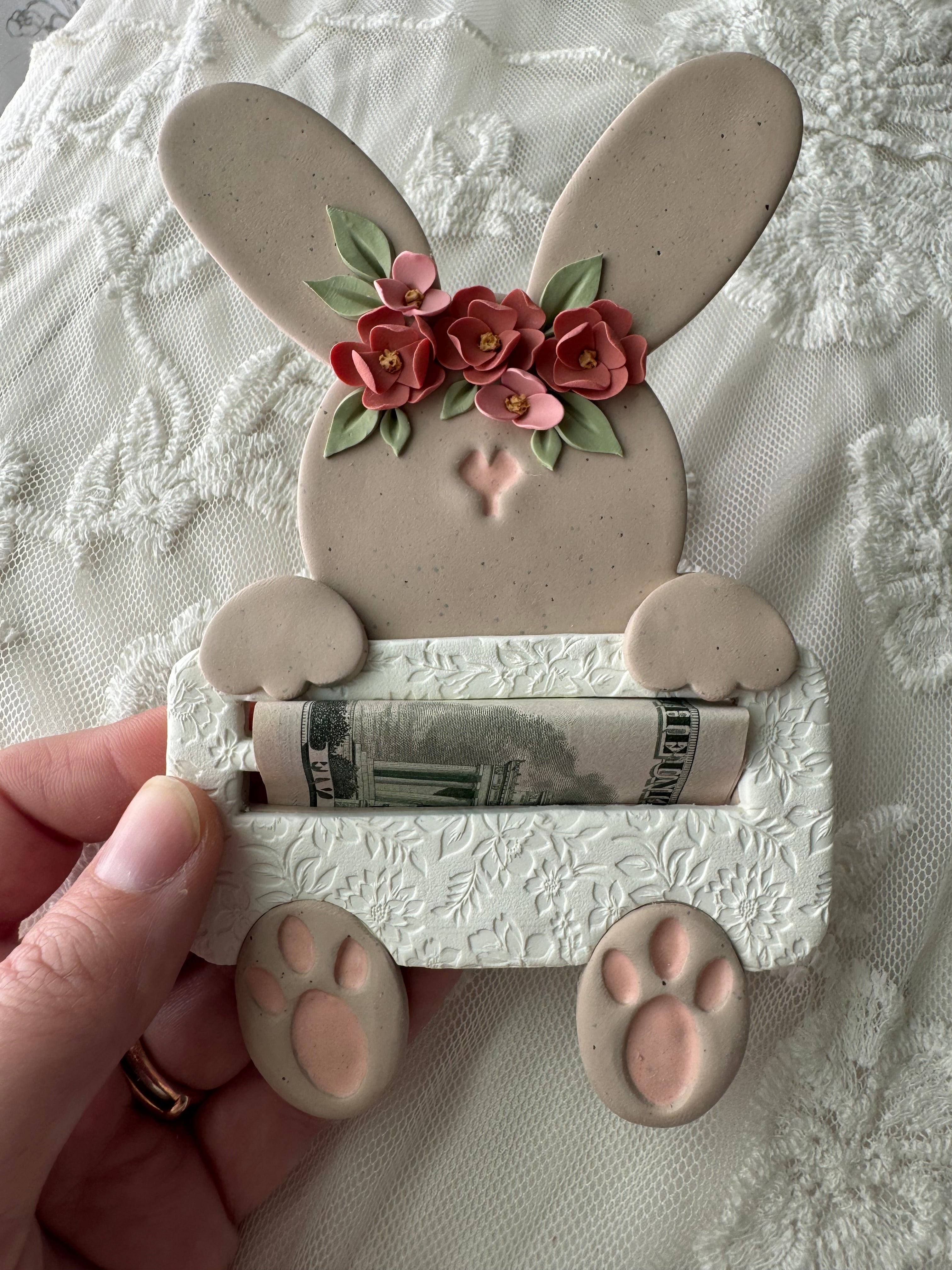 Floral Money Bunny