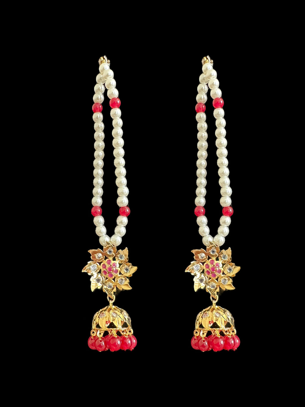 C327 sifat jadavi lacha in ruby  beads (SHIPS IN 1 WEEK )