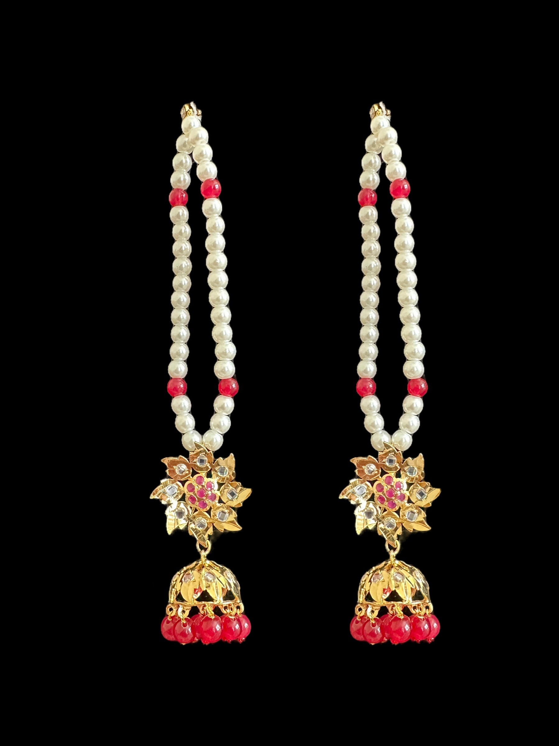 C327 sifat jadavi lacha in ruby  beads (SHIPS IN 1 WEEK )