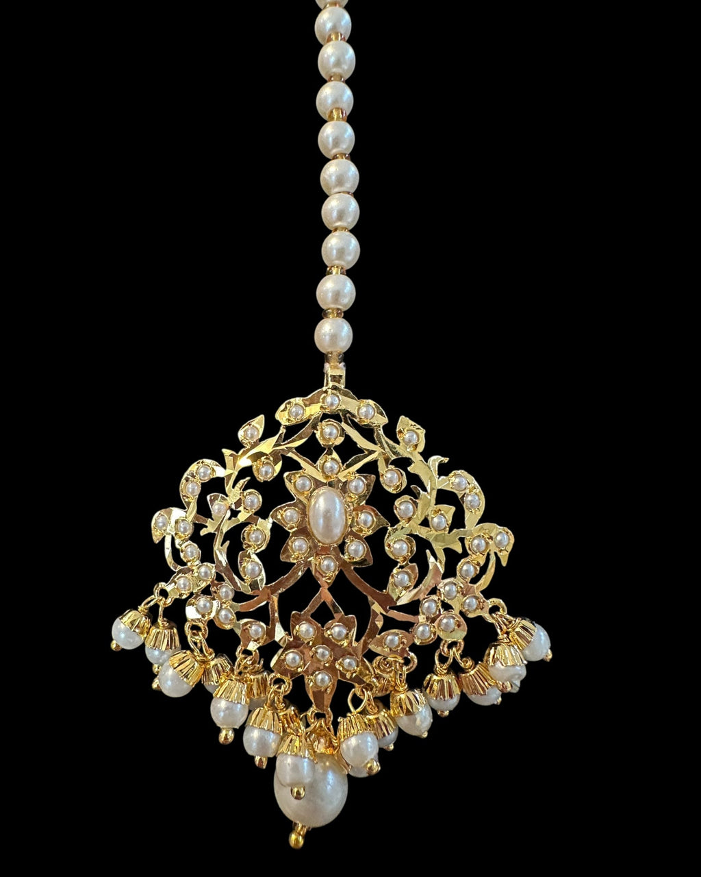 C243 Gold plated jadau choker in pearls ( READY TO SHIP )