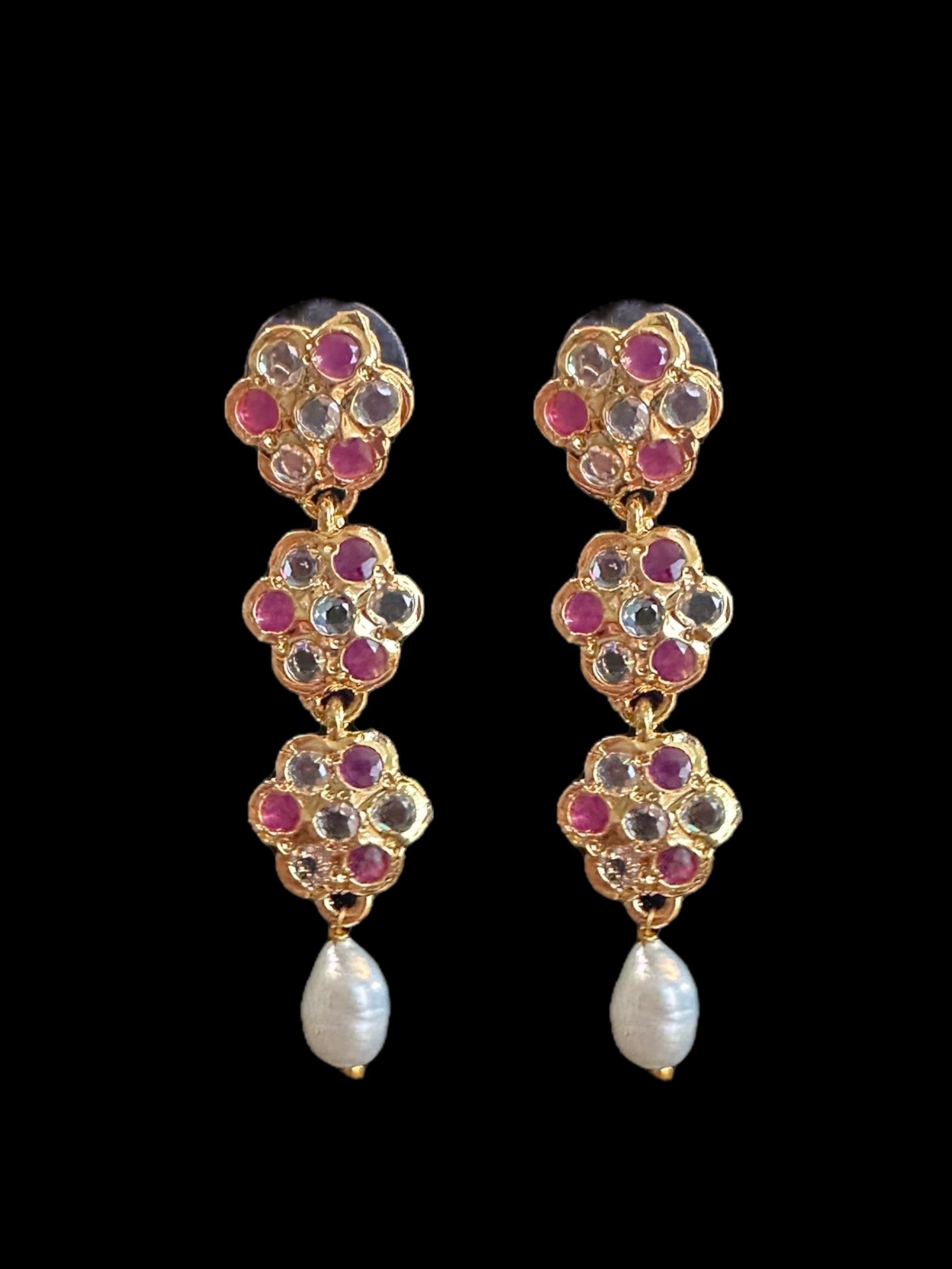 DNS188 Meenaz fresh water pearl necklace set (SHIPS IN 2 WEEKS )