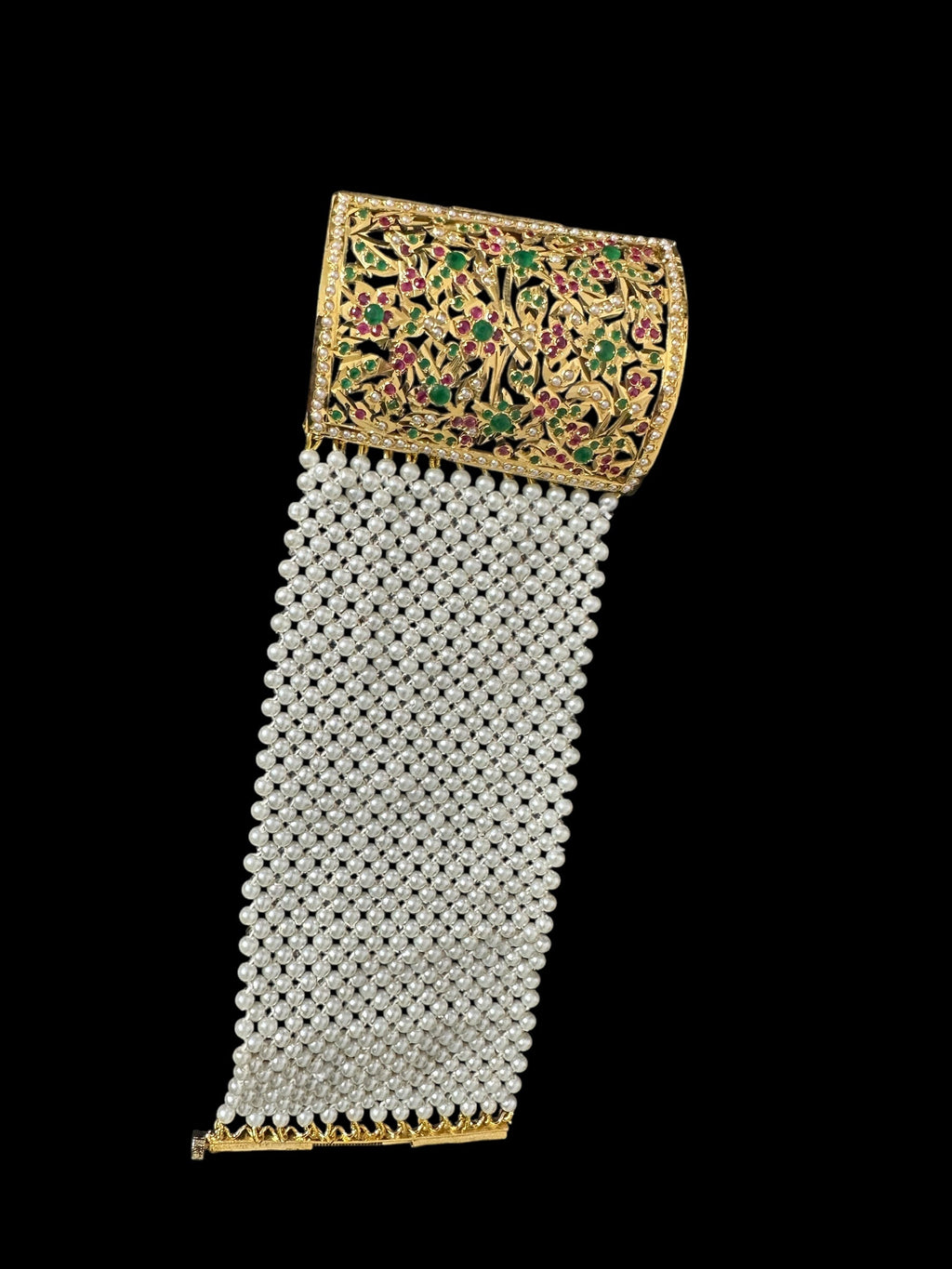 Jadau bahi / bracelet - multicolor / ruby emerald   ( SHIPS IN 2 WEEKS  )