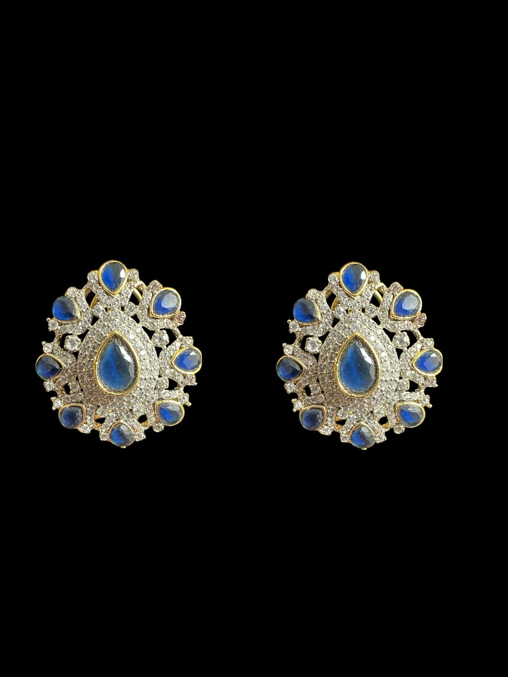 C523 Erin zircon choker in blue / sapphire ( READY TO SHIP )