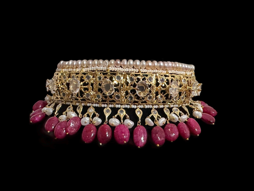 BR497 INSIA BRIDAL SET IN RUBY  ( READY TO SHIP  )