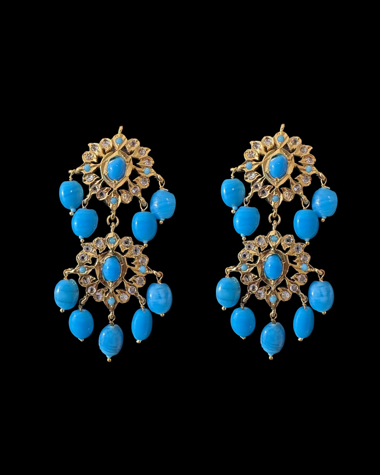 PS527 Neelam freshwater pearl   pendant set  - turquoise ( READY TO SHIP )