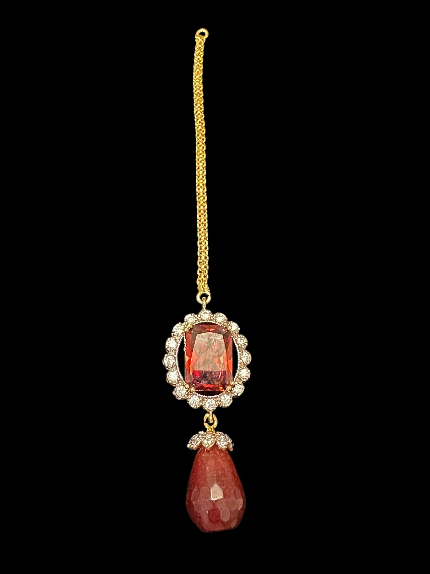 BR504 Arzoo garnet choker set   ( READY TO SHIP )