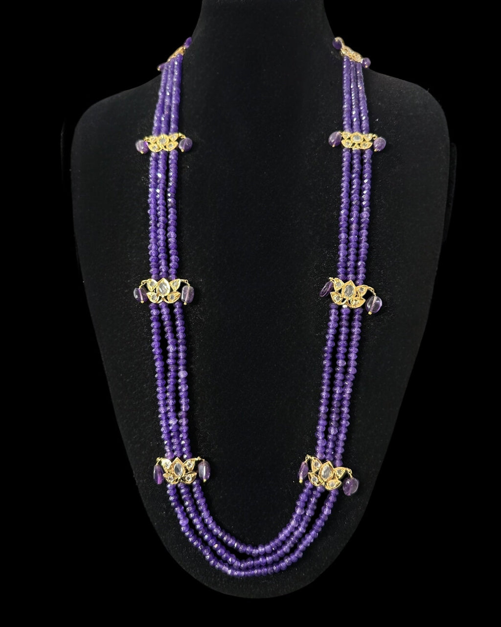 DLN117  Raina amethyst beads necklace (READY TO SHIP)