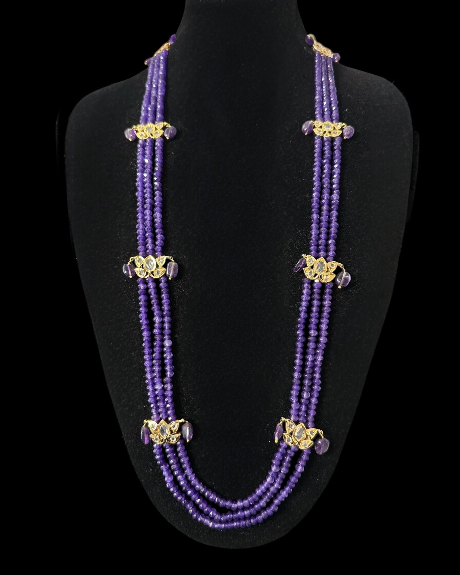 DLN117  Raina amethyst beads necklace (READY TO SHIP)