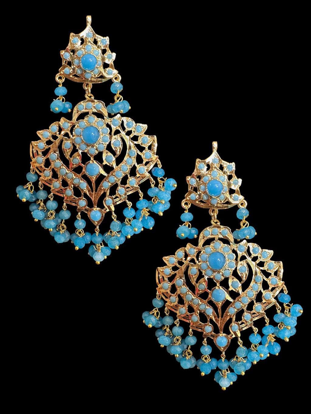 DER704 Ekta turuqoise / feroza  earrings ( READY TO SHIP )