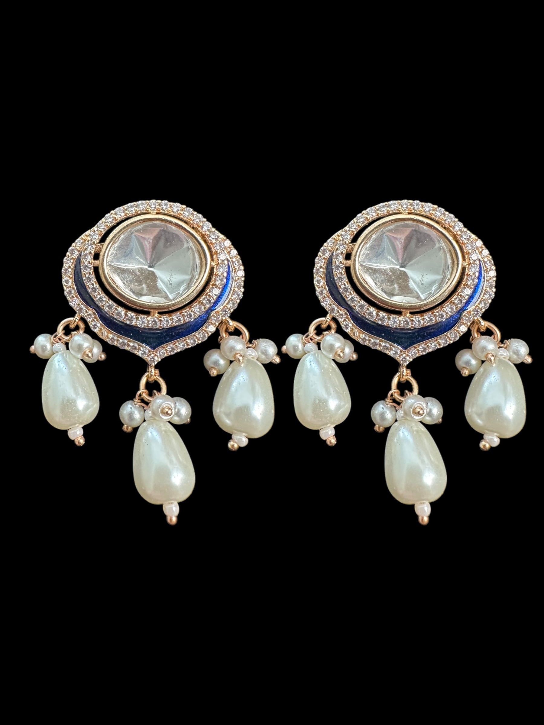 BR469 Meenaz Polki meena light weight bridal set ( READY TO SHIP )