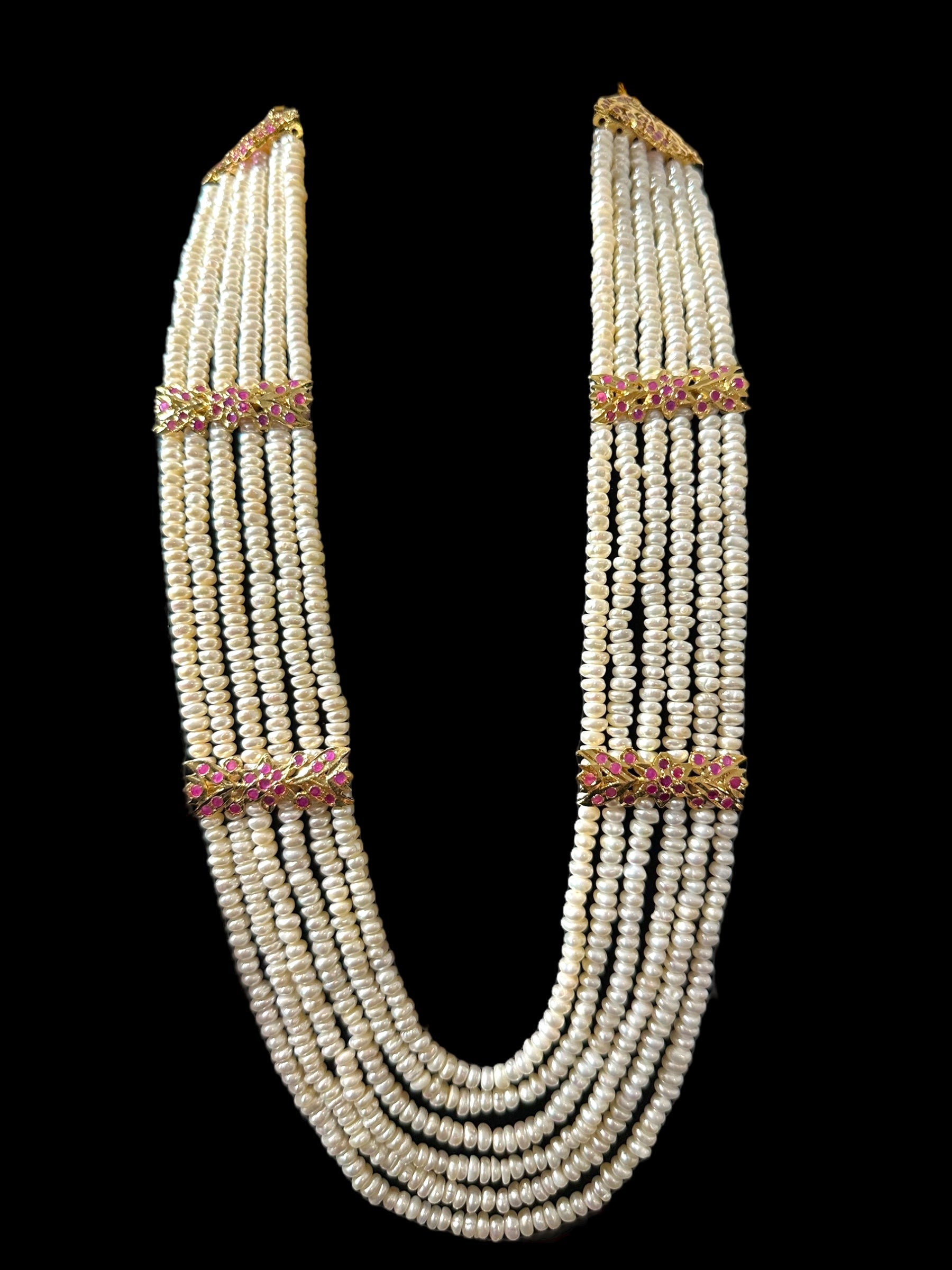 DLN120 Laura fresh water pearls necklace / Rani haar ( READY TO SHIP )