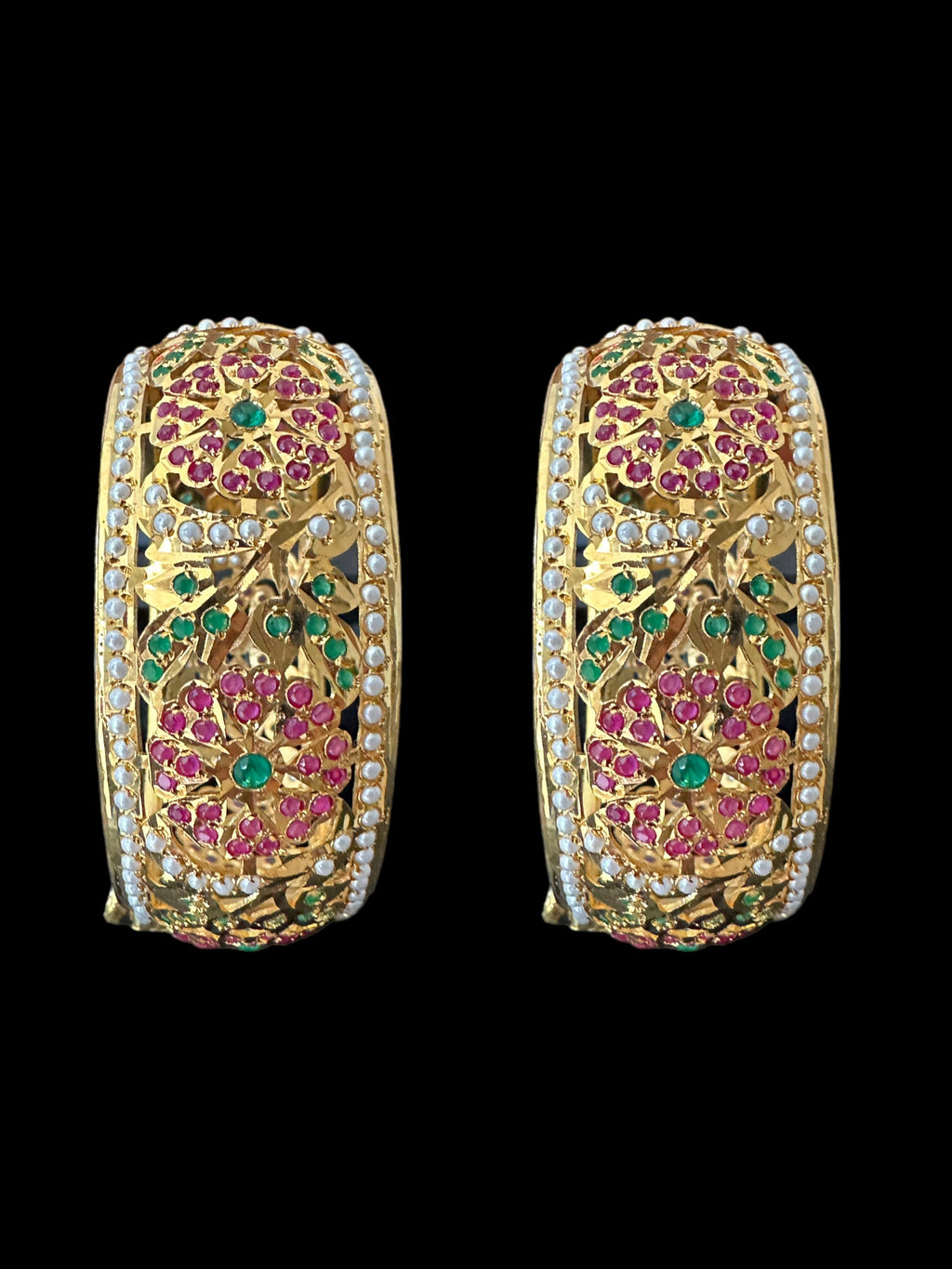 B171 Alea Jadau bangles in ruby emerald ( READY TO SHIP )