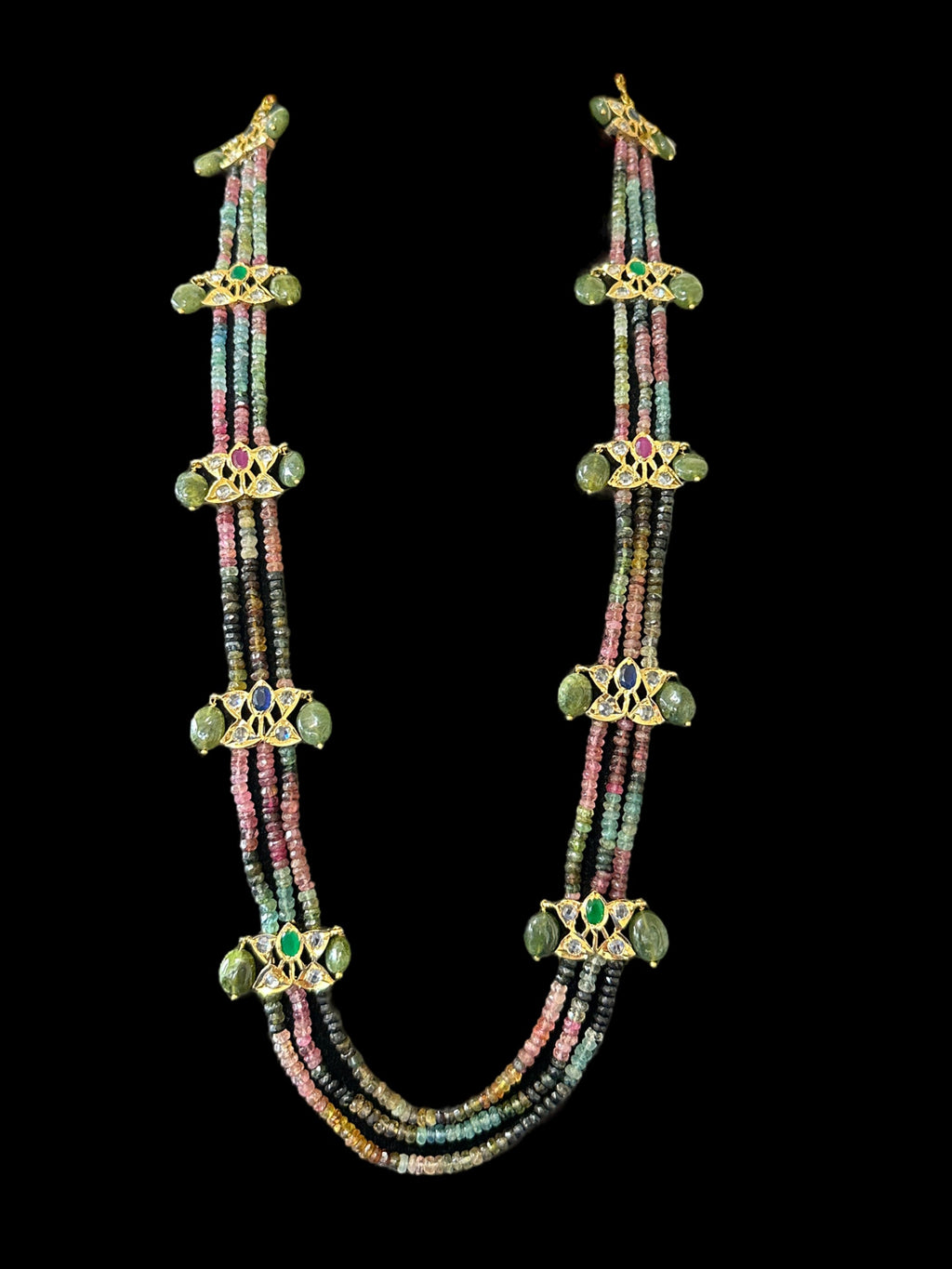 DLN52 Raina tourmaline necklace with earrings (SHIPS IN 2 WEEKS  )