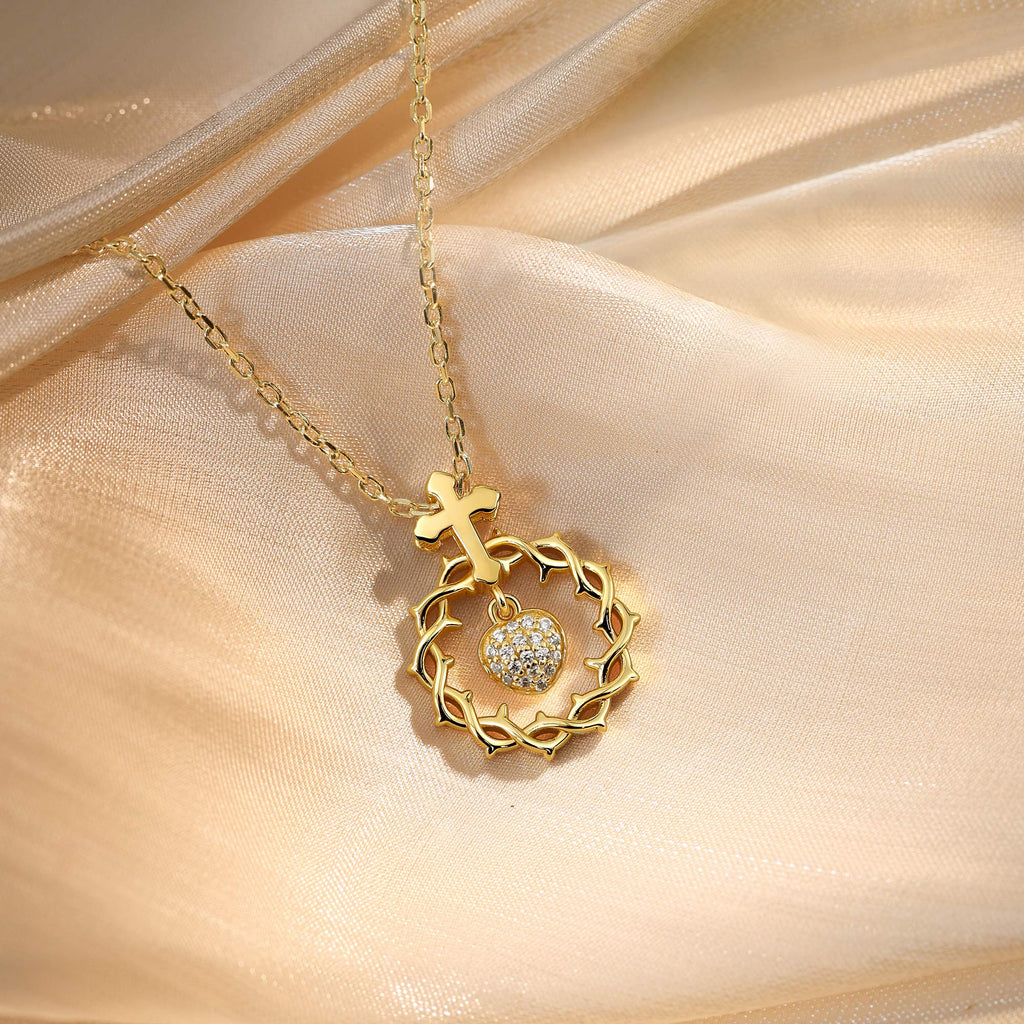 The Sacred Heart Dangle Pendant Necklace