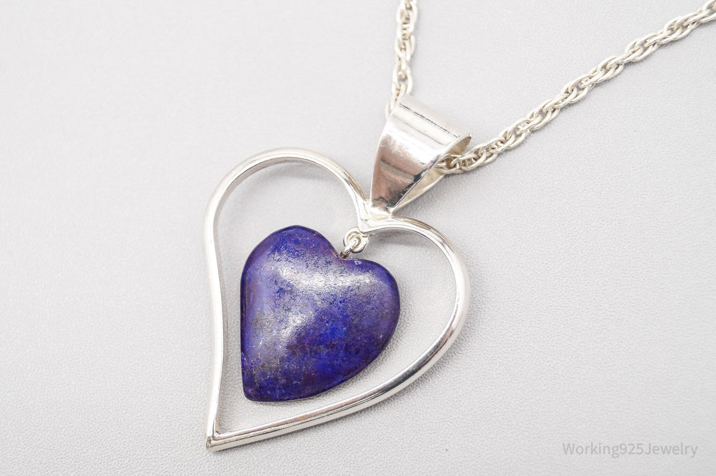 VTG Southwestern Desert Rose Trading Lapis Lazuli Sterling Silver Necklace