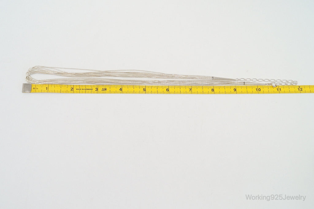 Designer Carolyn Pollack Relios Strand Bead Sterling Silver Necklace