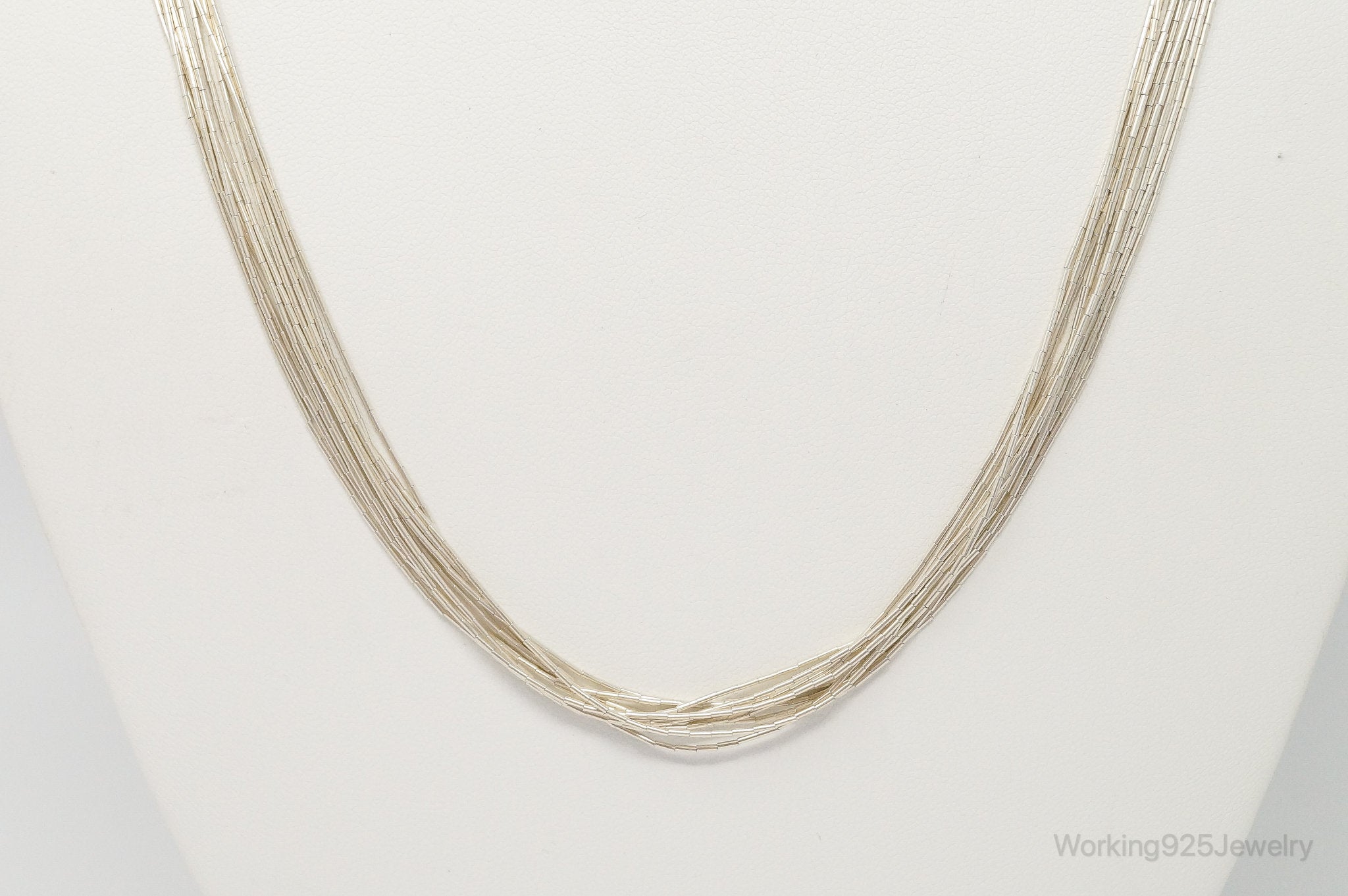 Designer Carolyn Pollack Relios Strand Bead Sterling Silver Necklace