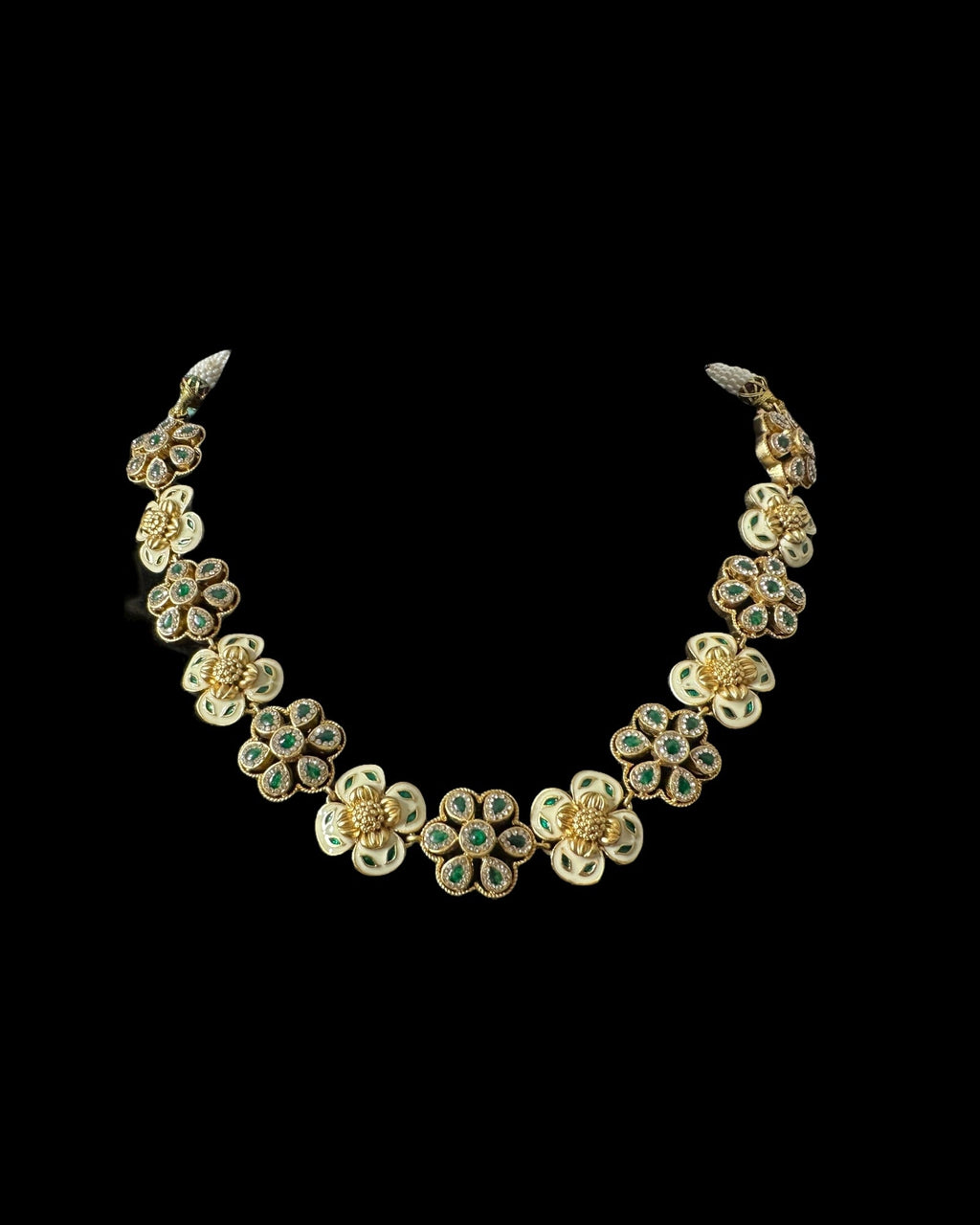 DNS189 meenakari gold plated  necklace with jhumka  set  (READY TO SHIP )