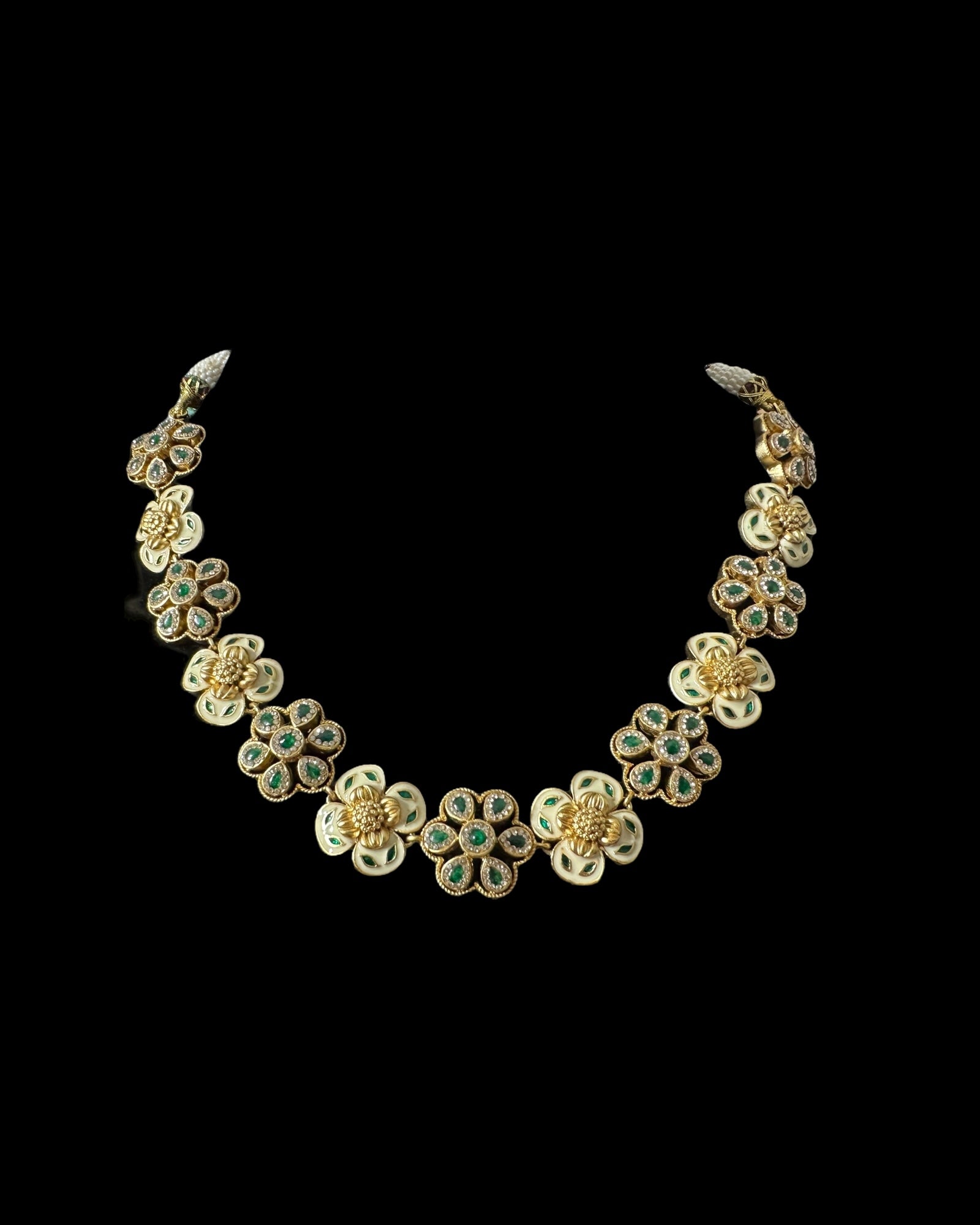 DNS189 meenakari gold plated  necklace with jhumka  set  (READY TO SHIP )