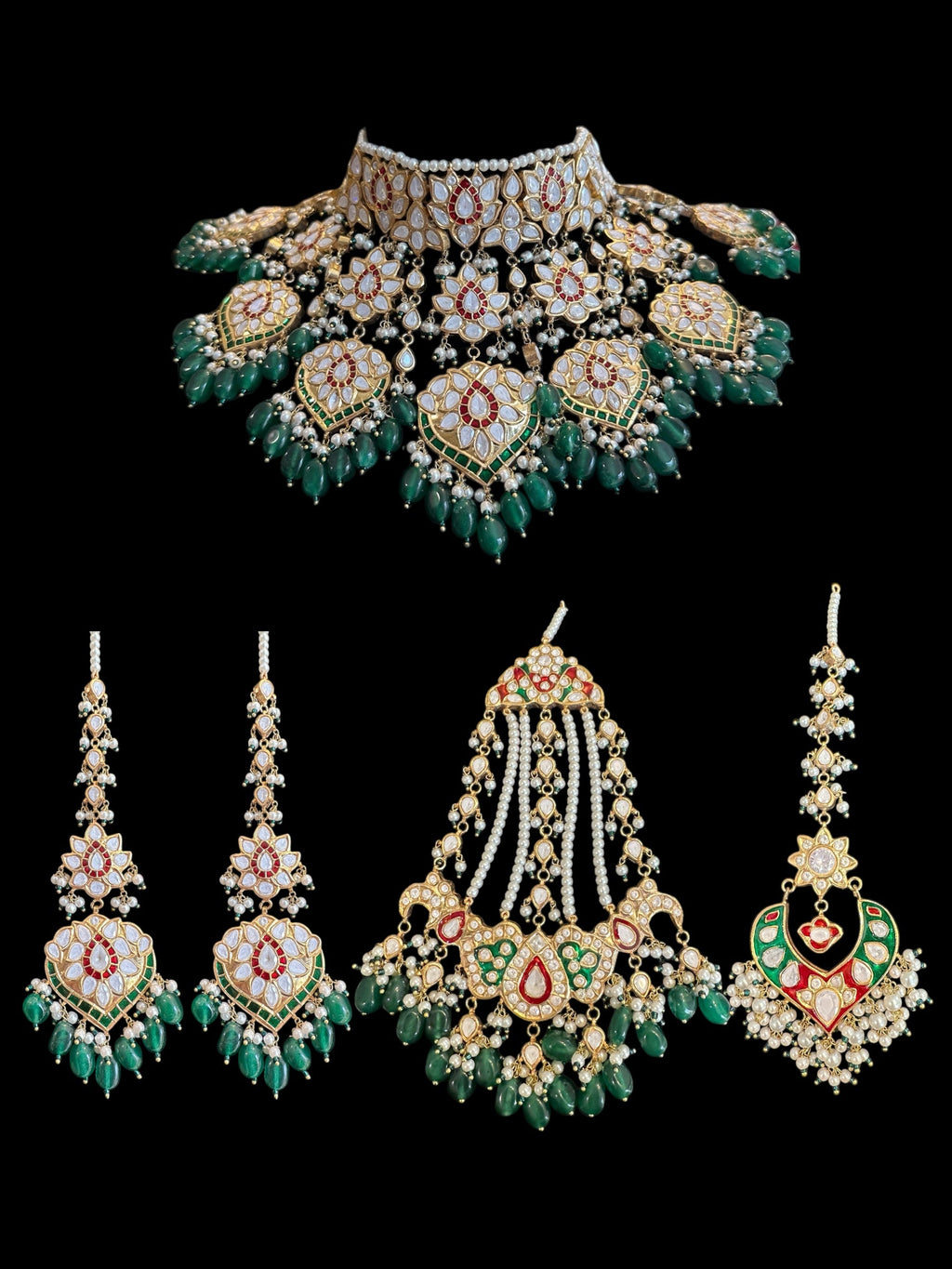 BR466 Subah high quality meena bridal set ( READY TO SHIP )