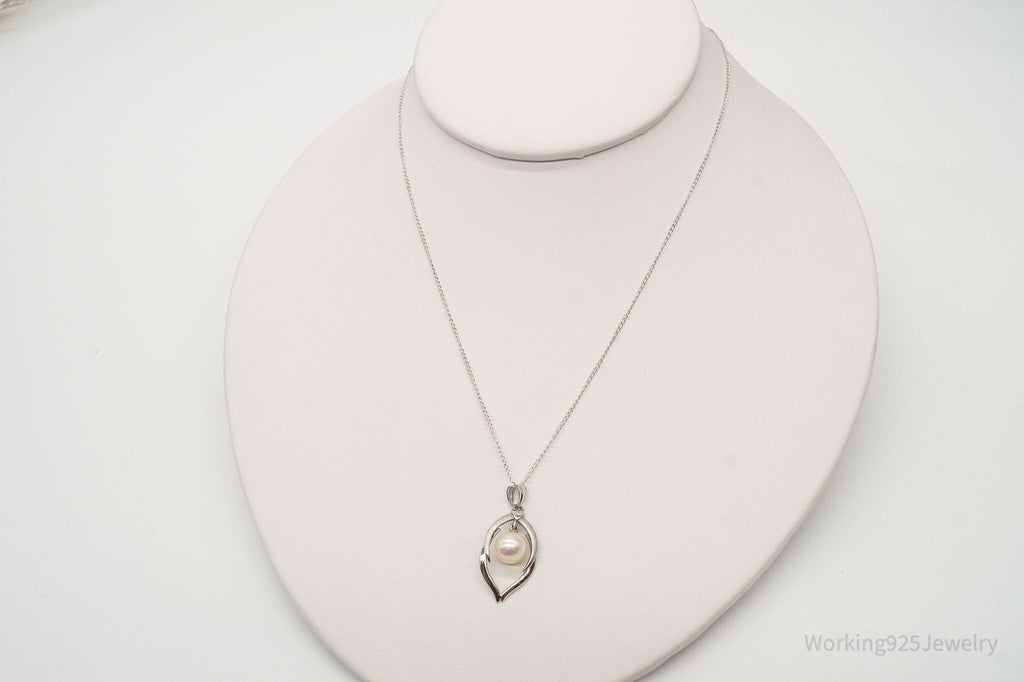 Vintage Pearl Sterling Silver Necklace