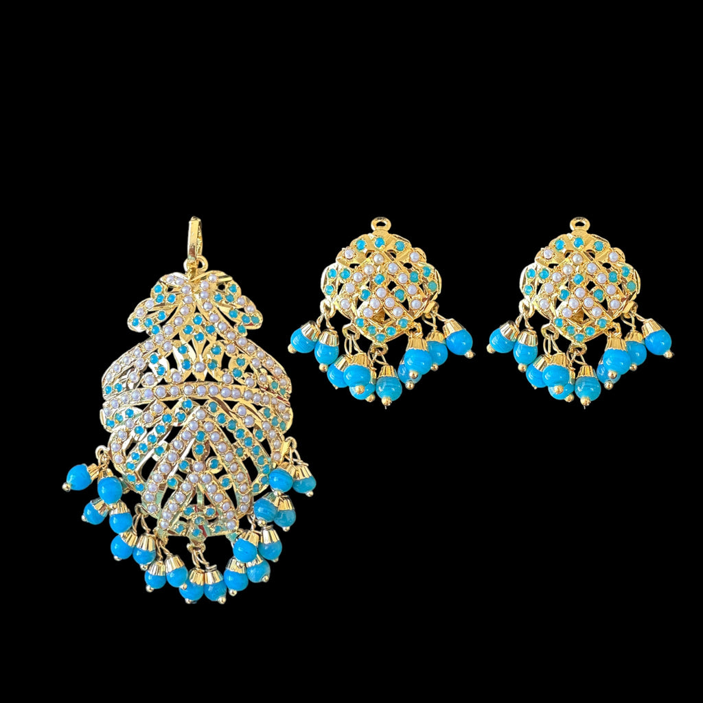 PS307 Shahreen turquoise  pendant set ( READY TO SHIP )