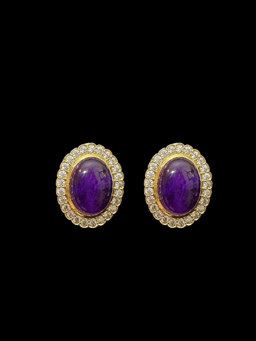 C339A gold plated Cz choker in purple ( READY TO SHIP )