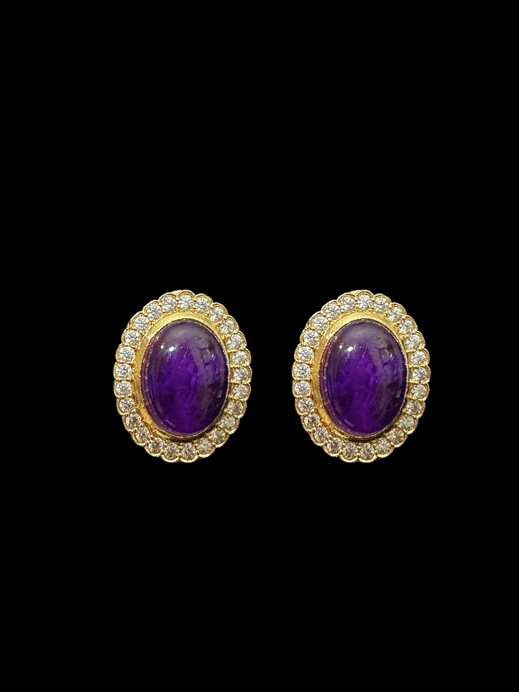 C339A gold plated Cz choker in purple ( READY TO SHIP )