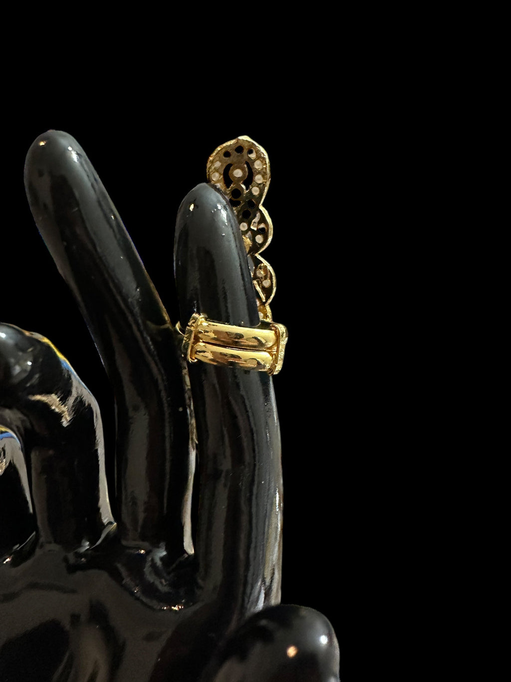 DJR48 Oversized Jadau pearl ring(Ruby emerald pearl ) ( READY TO SHIP )