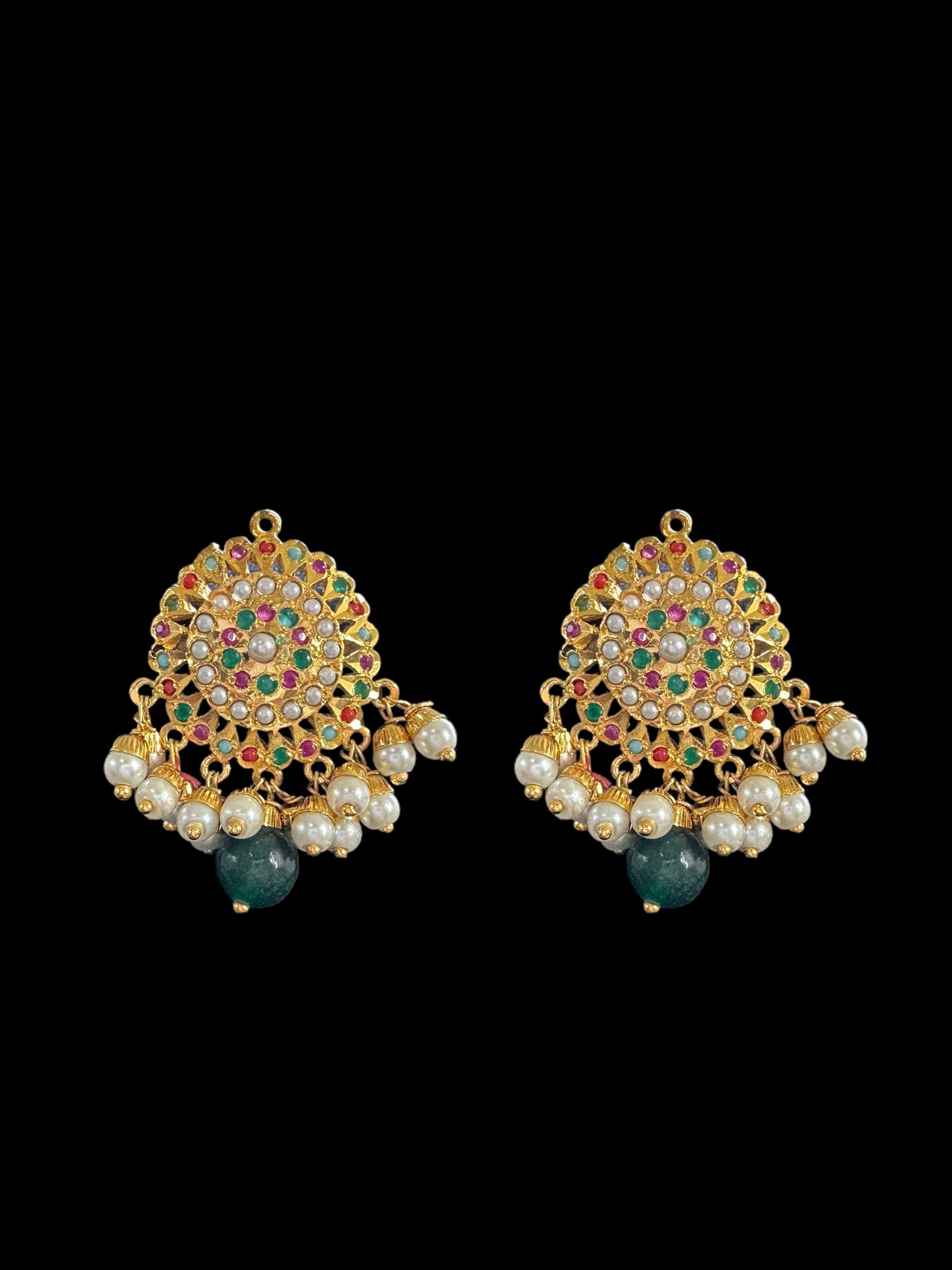 DNS53 Navratan Jadau necklace set ( READY TO SHIP )