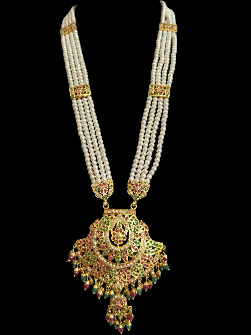 DLN86 Jia jadau rani haar in ruby emerald ( READY TO SHIP )