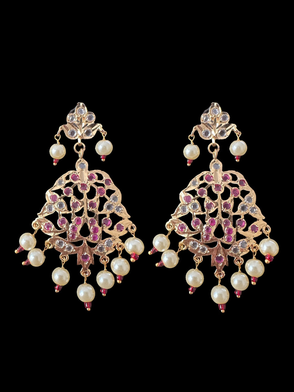 DLN118 Aabha chandan haar (rubies)( SHIPS IN 4 WEEKS  )