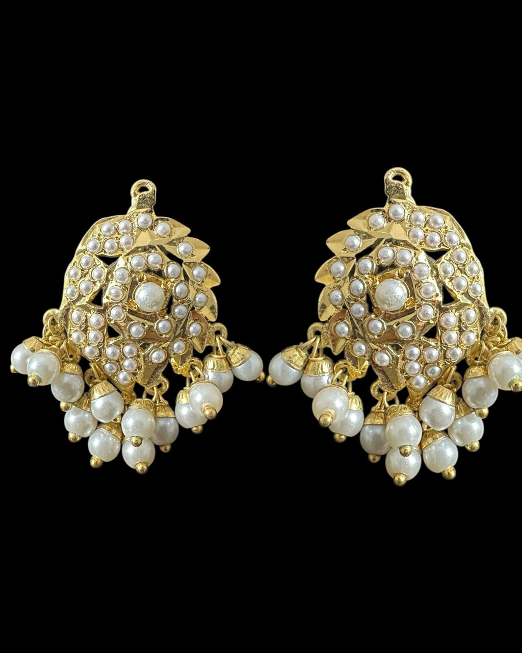 C566 Gold plated jadau choker in pearls ( READY TO SHIP )