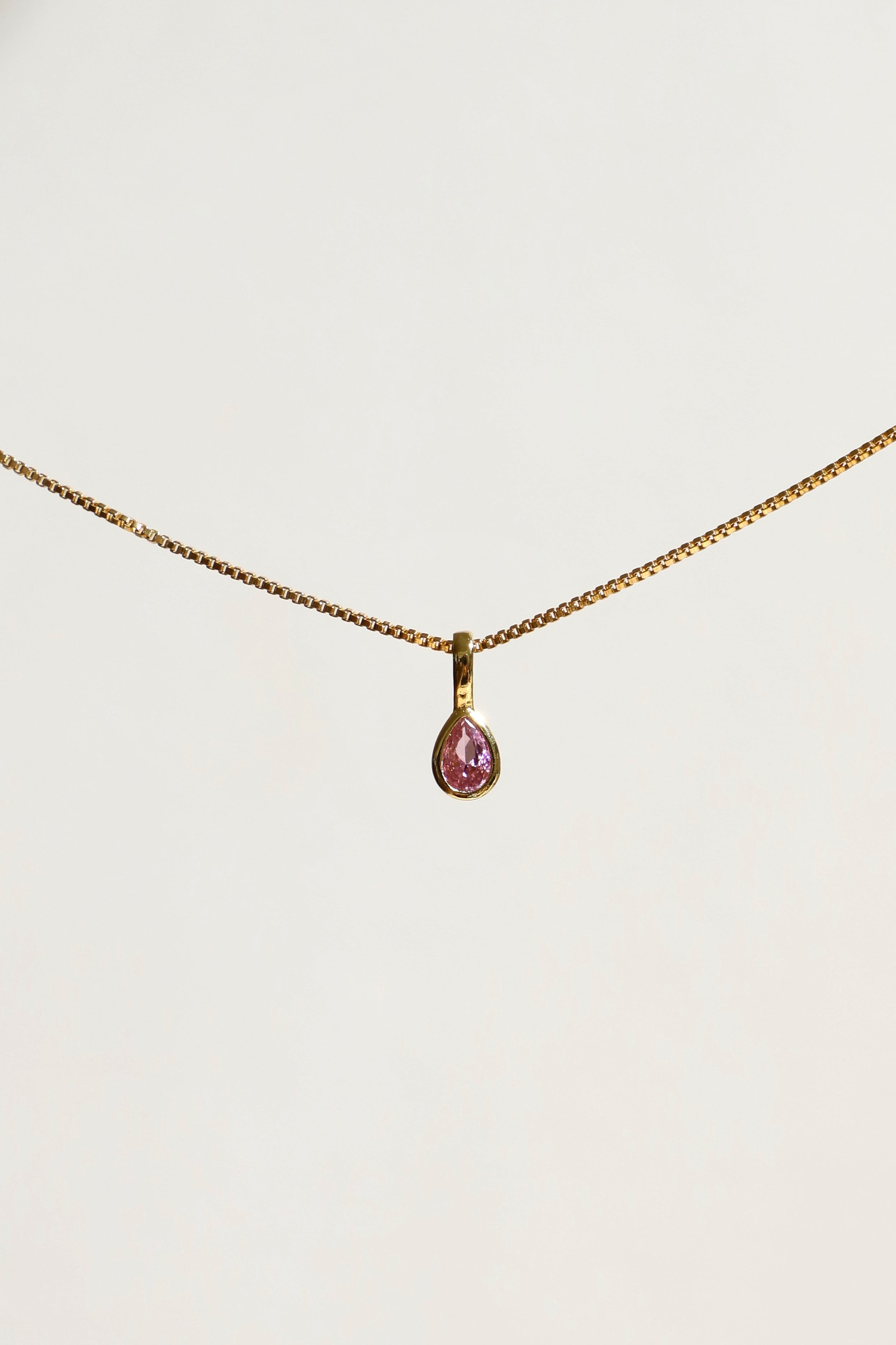 TEARDROP BEZEL BIRTHSTONE CHARM