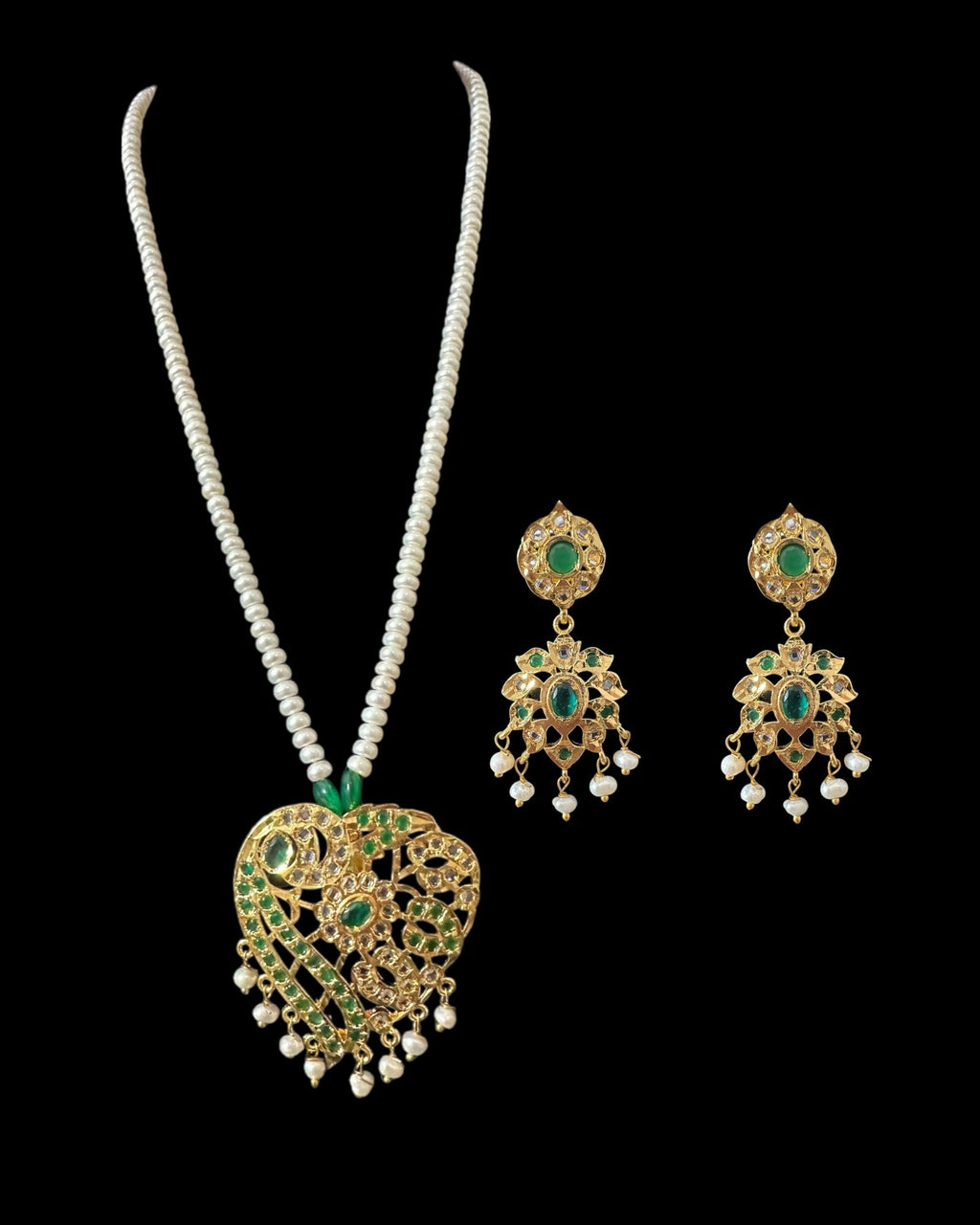 PS560 Akriti long pendant  with earrings ( READY TO SHIP )