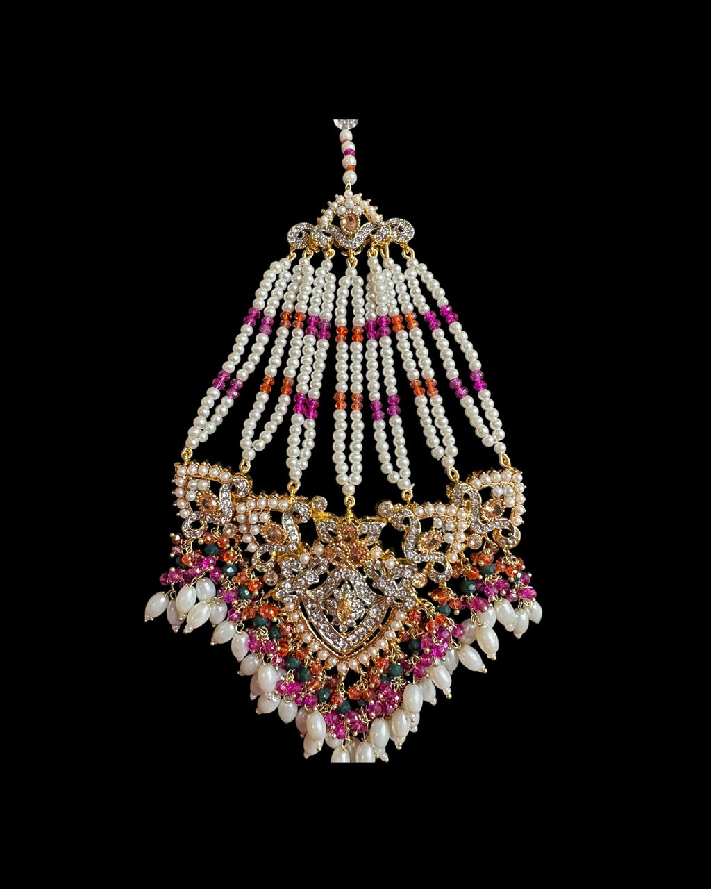 BR487 MAHAM  bridal set in MULTICOLOR ( READY TO SHIP  )