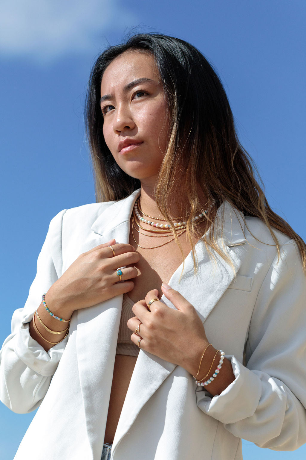 Dot Dash Gold Chain Necklace - Kaulana