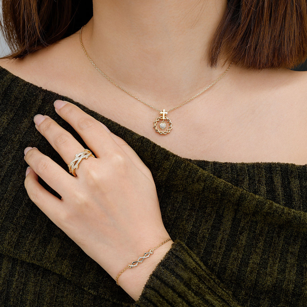 The Sacred Heart Dangle Pendant Necklace