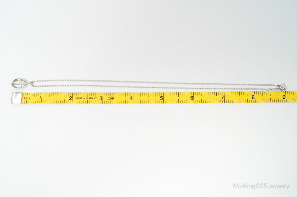 Vintage Designer Marvel Cross Sterling Silver Necklace