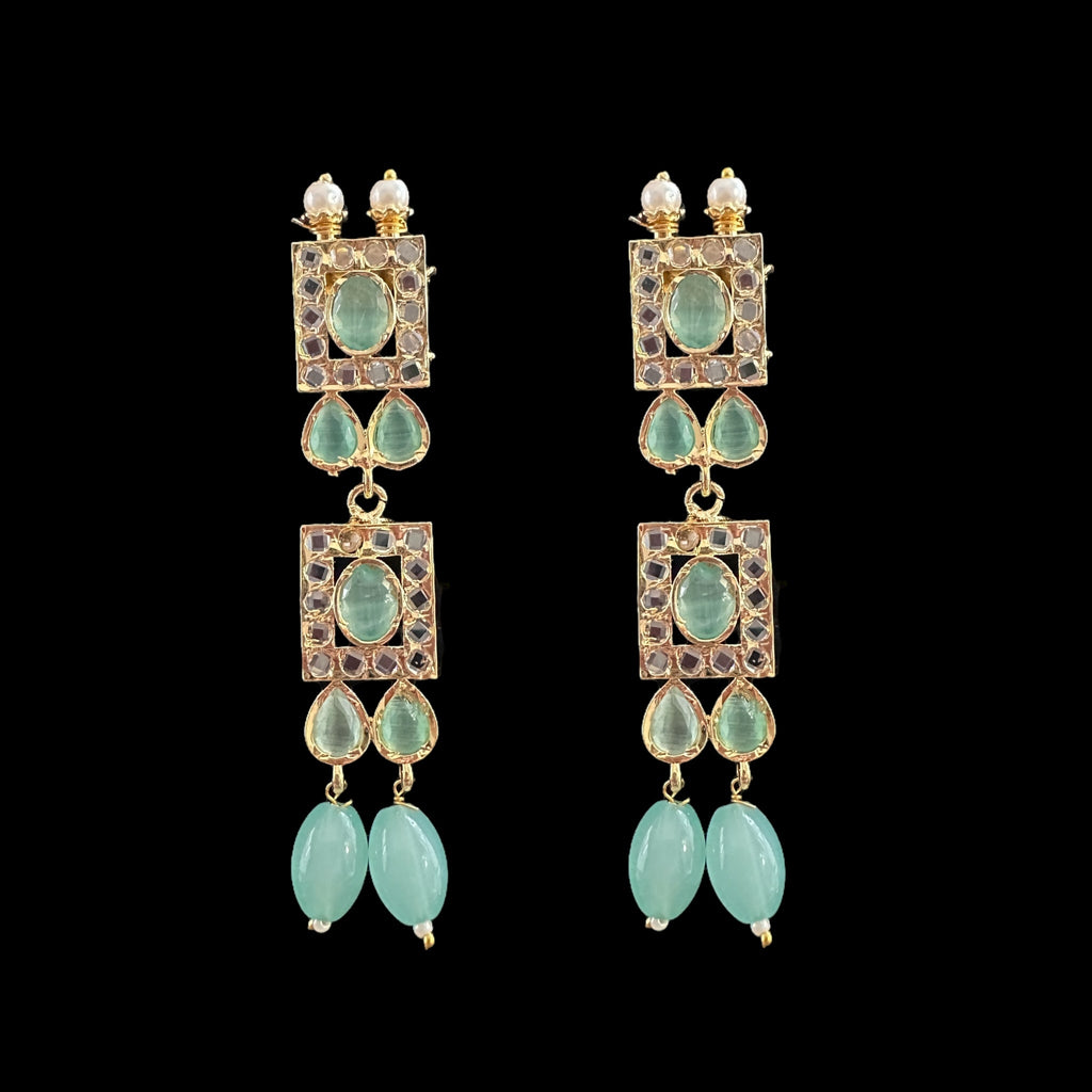 C506 Gauhar hyderabadi choker in mint blue ( READY TO SHIP )