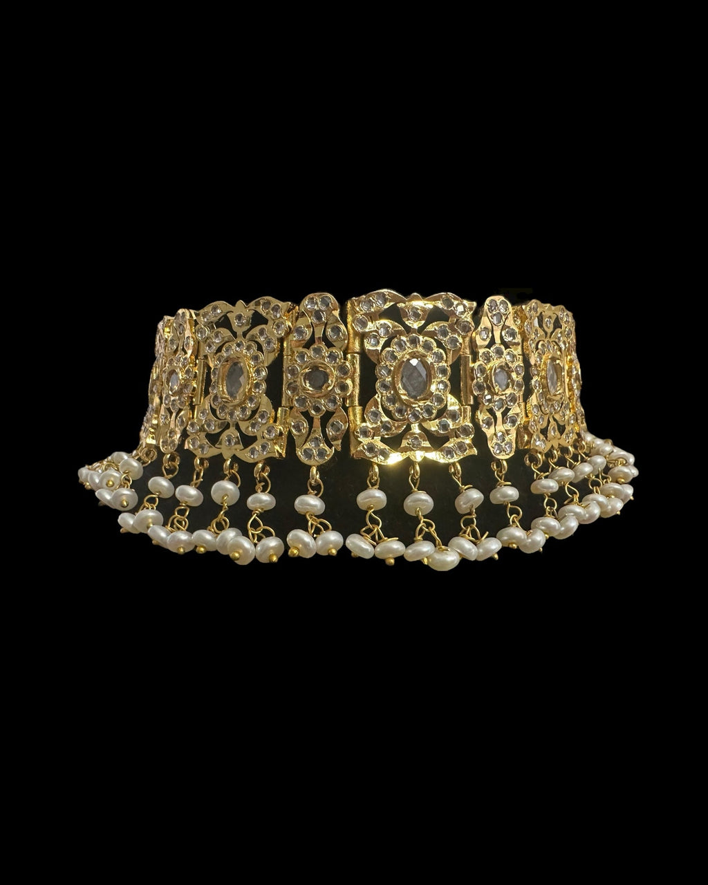 C541 Nishat fresh water pearl choker with earrings ( READY TO SHIP )