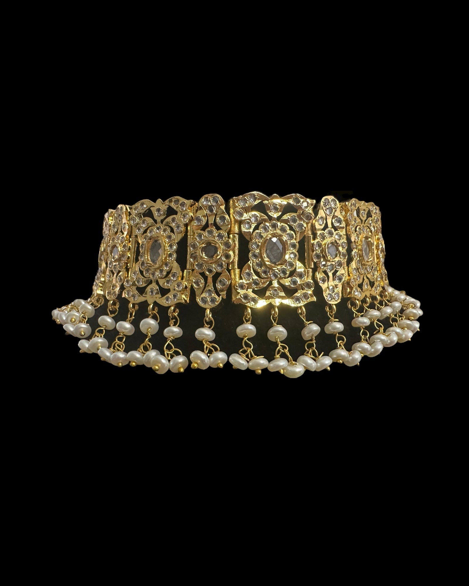 C541 Nishat fresh water pearl choker with earrings ( READY TO SHIP )