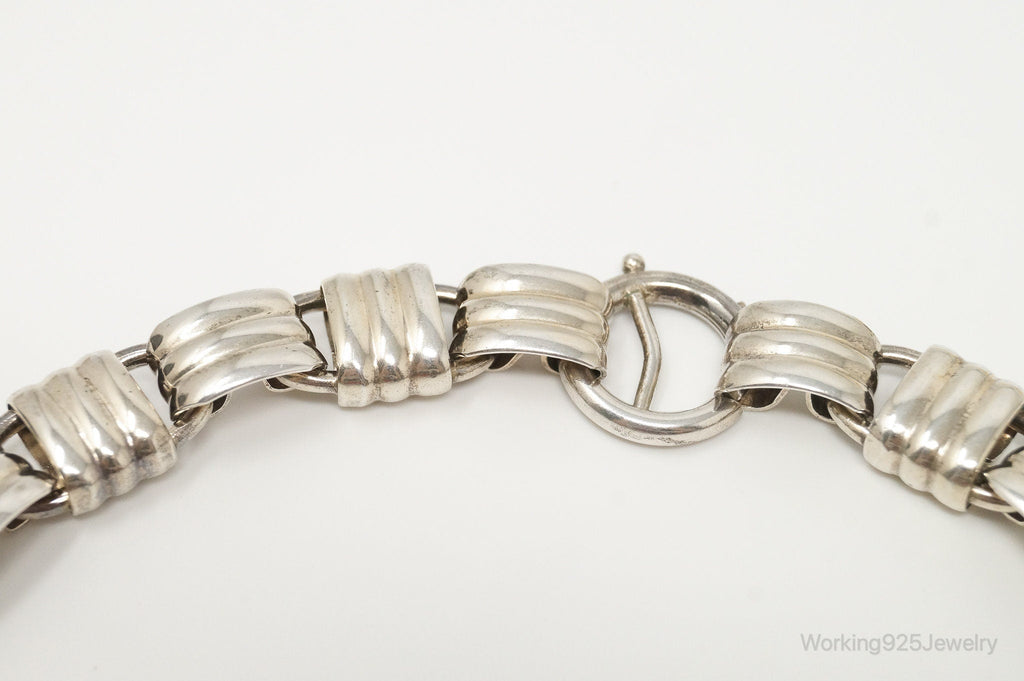 Vintage Designer Napier Sterling Silver Link Necklace