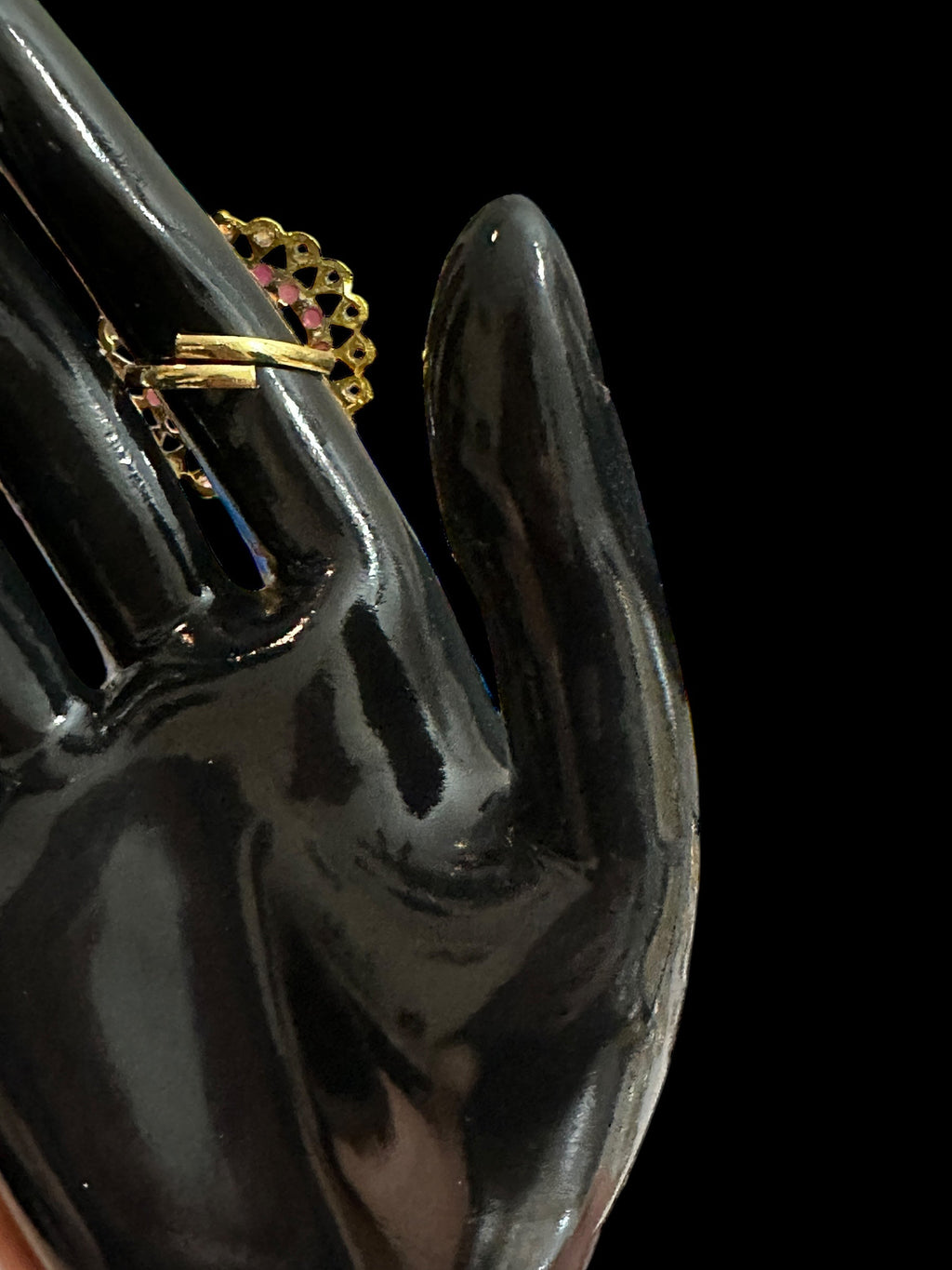 DJR89 Nia cz polki   ring - ruby  ( READY TO SHIP)