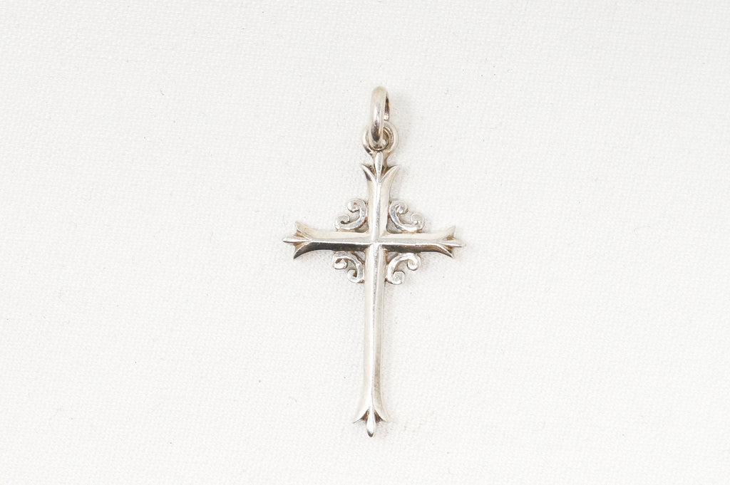 Vintage Cross Sterling Silver Necklace Pendant