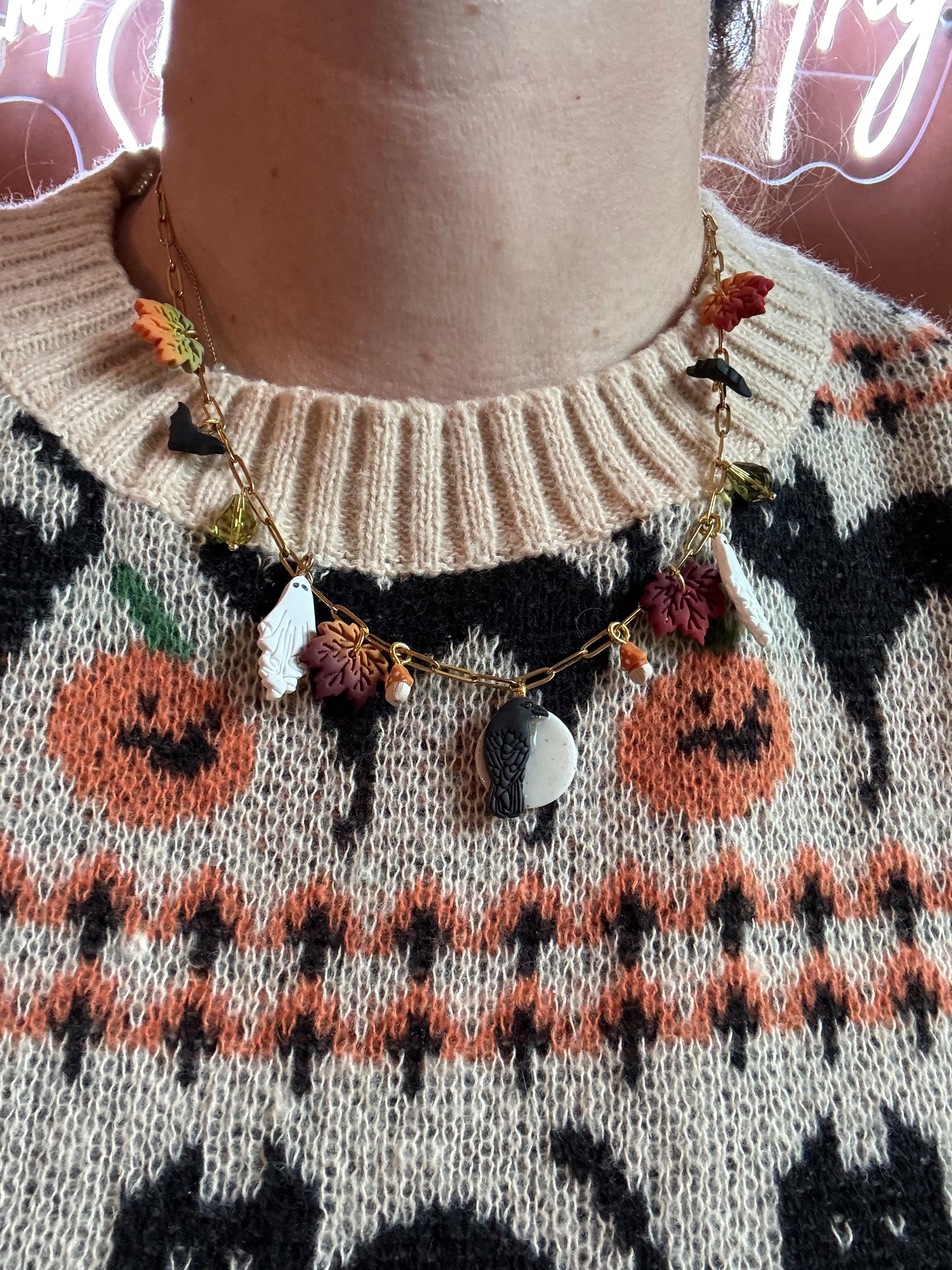 Autumn Paperclip Necklace